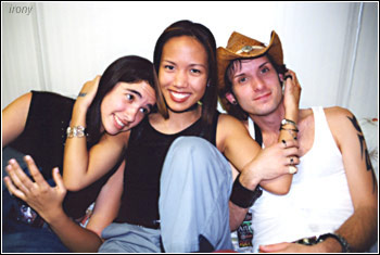 Backstage @ The Blowhole during preshow with Erin Caruso + Ted Ledbetter.
