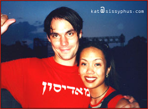 Kevin Rieg + Kat before Radiohead's Stone Mountain, GA show.