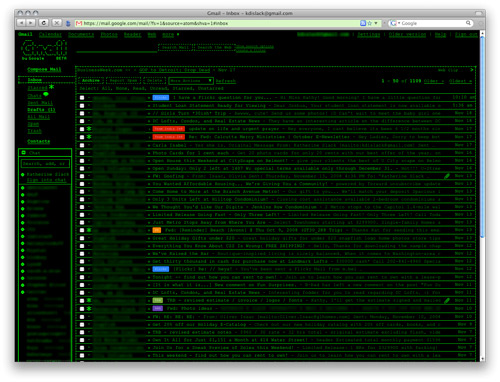 Gmail Terminal Theme