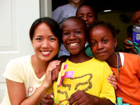 Me, Paul, + Xandria [with Dominic in the back] after our youth program.