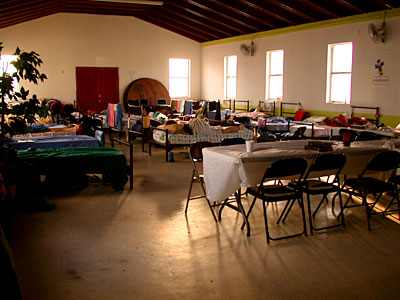Morning light in the building where we stayed.