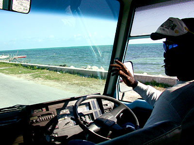 They drive on the left side of the road in Grand Bahama Island.